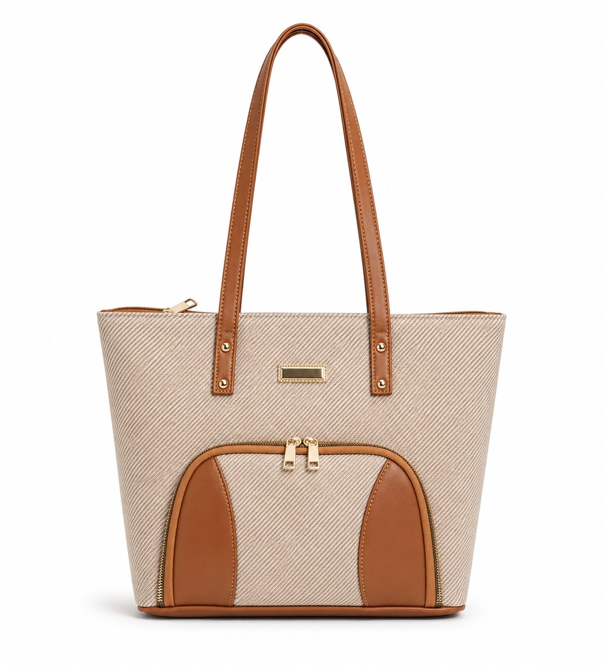 Sac Cabas Femme Beige & Marron – Élégant, Grand Format & Pratique